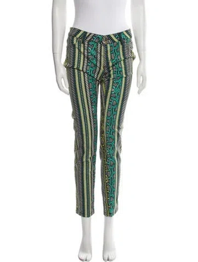 Pre-owned Just Cavalli Vintage Skinny Leg Pants In Green