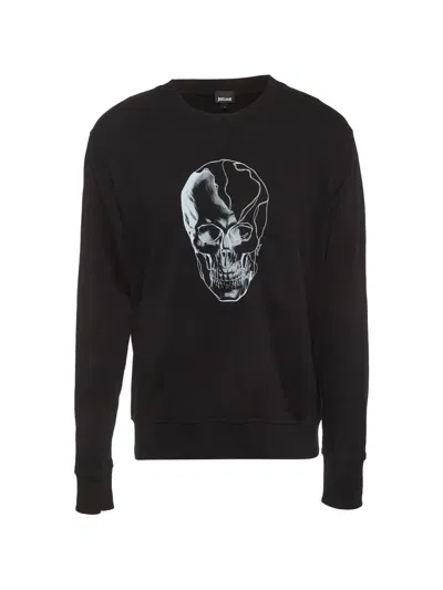 Pre-owned Just Cavalli Vintage Skull-print Sweatshirt In Black