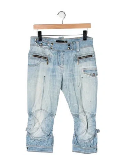 Pre-owned Just Cavalli Vintage Straight Leg Jeans In Blue