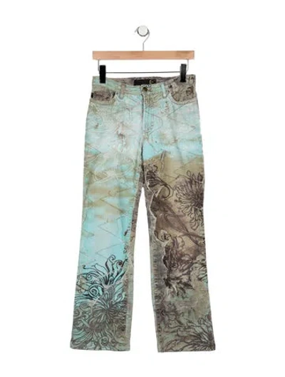 Pre-owned Just Cavalli Vintage Straight Leg Jeans In Blue