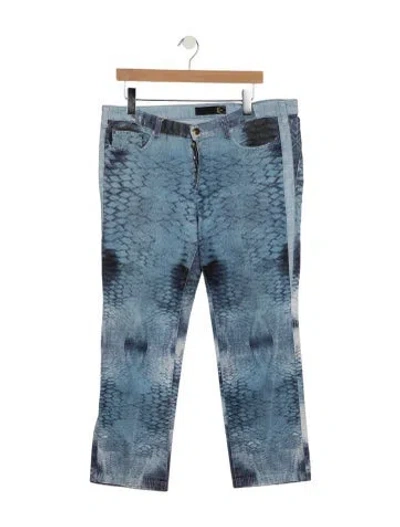 Pre-owned Just Cavalli Vintage Straight Leg Jeans In Blue
