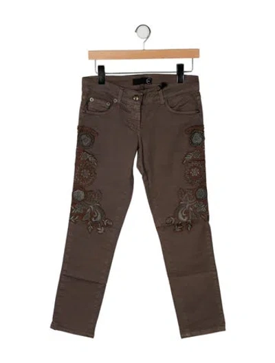 Pre-owned Just Cavalli Vintage Straight Leg Jeans In Brown