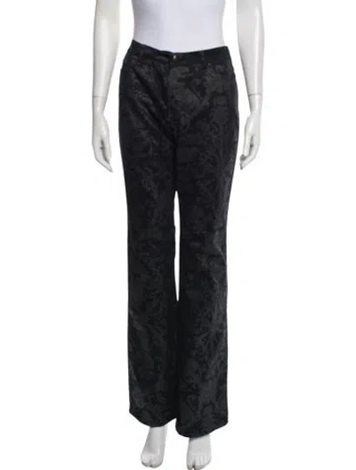Pre-owned Just Cavalli Vintage Wide Leg Jeans In Black
