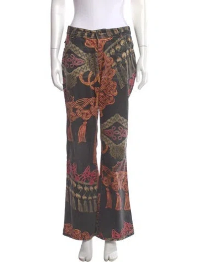 Pre-owned Just Cavalli Vintage Wide Leg Pants In Black