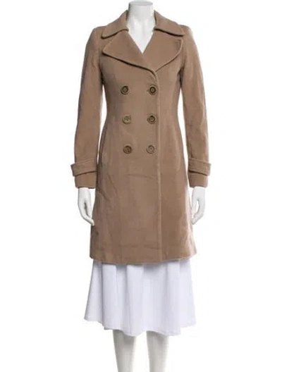 Pre-owned Just Cavalli Virgin Wool Trench Coat In Neutral