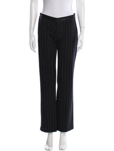 Pre-owned Just Cavalli Virgin Wool Wide Leg Pants In Blue