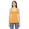 Just Cavalli Orange Viscose Tank Top In Orange