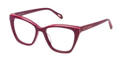 Just Cavalli Vjc084v Women's Glasses, Burgundy, Size 53