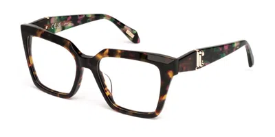 Just Cavalli Vjc117 09xk Occhiali Da Vista Tartarugatishell Per Donna (solo Montatura) In Brown