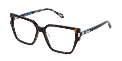Just Cavalli Vjc127 0743 Men's Glasses Tortoiseshell Size 55 - Free Lenses - Blue Light Block Available In Brown