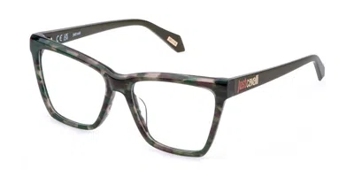 Just Cavalli Vjc131 0v34 Occhiali Da Vista Tartarugatishell Per Donna (solo Montatura) In Multi