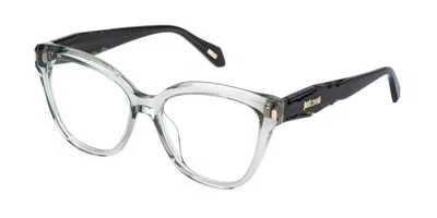 Just Cavalli Vjc157 09rm Occhiali Da Vista Verdi Per Donna (solo Montatura) In Neutral