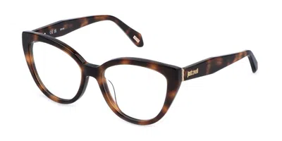 Just Cavalli Vjc158 09aj Occhiali Da Vista Tartarugatishell Per Donna (solo Montatura) In Brown