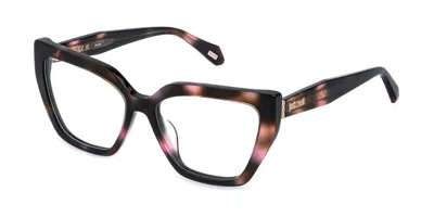 Just Cavalli Vjc159 01gq Occhiali Da Vista Tartarugatishell Per Donna (solo Montatura) In Black