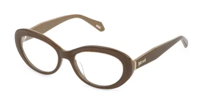 Just Cavalli Vjc163 09ht Occhiali Da Vista Marroni Per Donna (solo Montatura) In Green