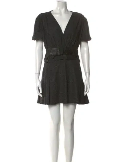 Pre-owned Just Cavalli V-neck Knee-length Dress In Black