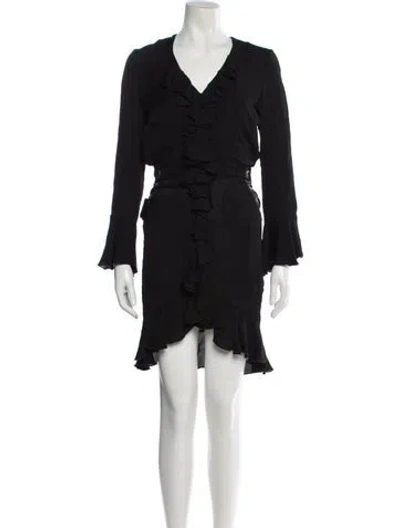 Pre-owned Just Cavalli V-neck Knee-length Dress In Black