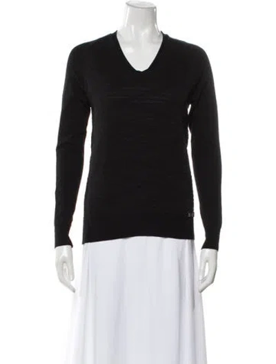 Pre-owned Just Cavalli V-neck Sweater In Black