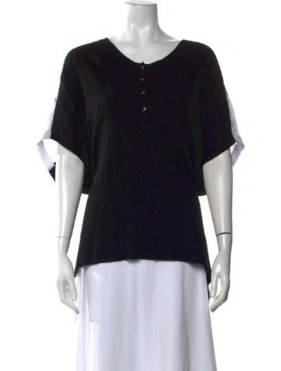 Pre-owned Just Cavalli V-neck Sweater In Black/purple