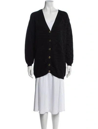 Pre-owned Just Cavalli V-neck Sweater In Blue