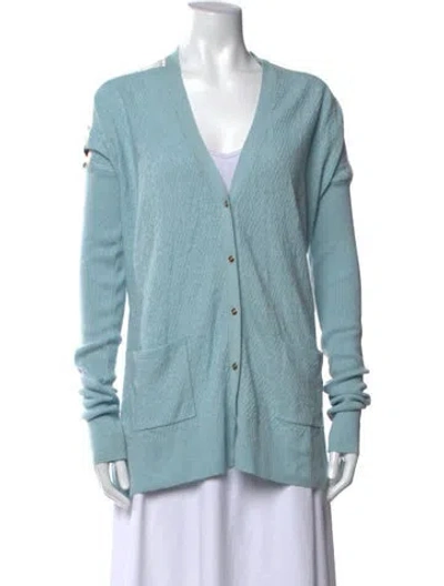 Pre-owned Just Cavalli V-neck Sweater In Blue
