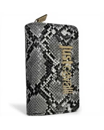 Just Cavalli Wallet Bamboo Woman White/black Leatherette Pitonata