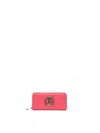 Just Cavalli Metallic-snake Wallet In Pink