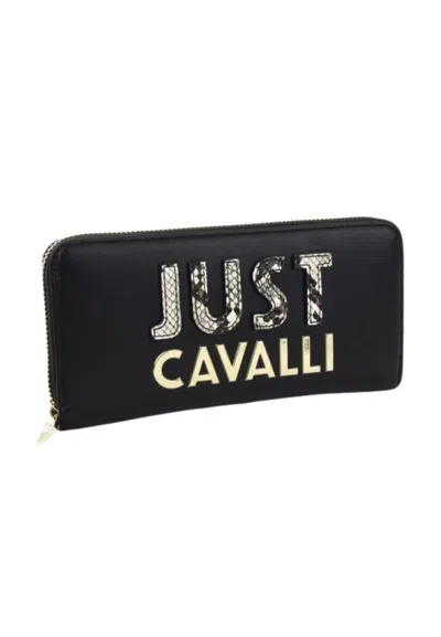 Just Cavalli Wallet Range C Cut Out Logo-sketc In Nero
