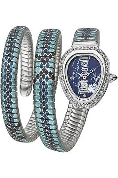 Pre-owned Just Cavalli Watch - Jc1l163m0225 For Female Night Blue In Stainless Steel