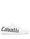 Just Cavalli Logo-print Leather Sneakers In White
