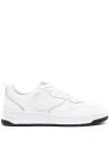 Just Cavalli Logo-patch Leather Sneakers In White