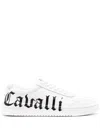 Just Cavalli Logo-print Leather Sneakers In White