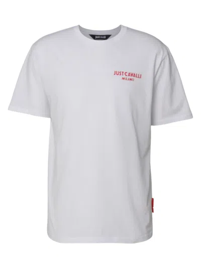 JUST CAVALLI JUST CAVALLI WHITE SHORT SLEEVES T-SHIRT