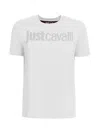 Just Cavalli Crystal-embellished T-shirt In White