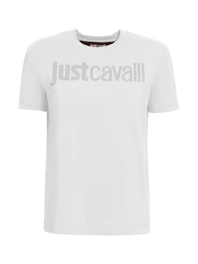 JUST CAVALLI JUST CAVALLI WHITE SHORT SLEEVES T-SHIRT
