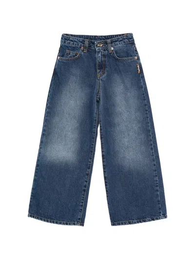 Just Cavalli Kids' Wide-leg Jeans In Blue
