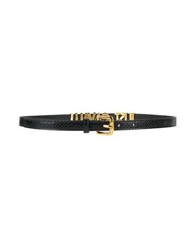 Just Cavalli Woman Belt Black Size 32 Polyurethane