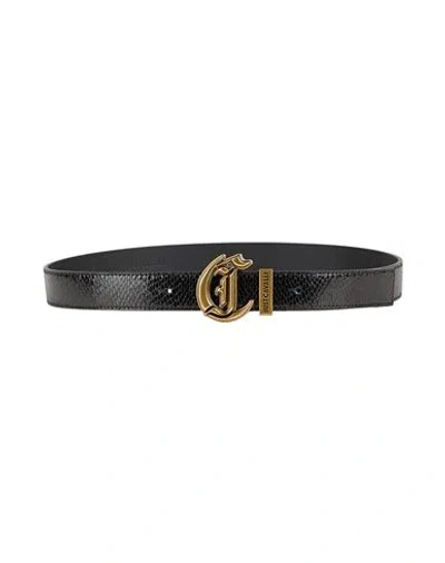 Just Cavalli Woman Belt Black Size 38 Polyurethane