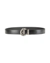 Just Cavalli Woman Belt Black Size 39.5 Polyurethane In Black