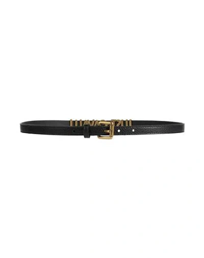 Just Cavalli Woman Belt Black Size 39.5 Polyurethane