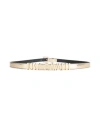 Just Cavalli Woman Belt Platinum Size 39.5 Polyurethane In White