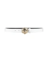 Just Cavalli Woman Belt White Size 32 Calfskin