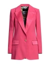 Just Cavalli Woman Blazer Magenta Size 4 Acetate, Viscose In Magenta