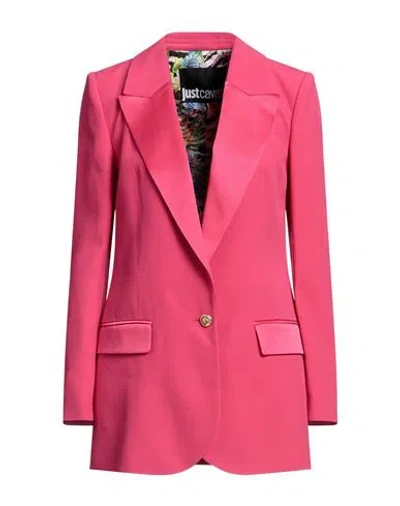 Just Cavalli Woman Blazer Magenta Size 4 Acetate, Viscose