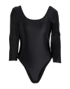 Just Cavalli Woman Bodysuit Black Size 10 Polyamide, Elastane In Black