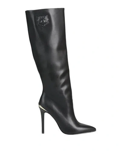Just Cavalli Woman Boot Black Size 7.5 Leather