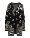 Just Cavalli Woman Cardigan Black Size S Viscose, Acrylic, Wool, Cotton, Polyester In Black