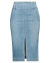 Just Cavalli Woman Denim Skirt Blue Size 10 Cotton, Elastane In Blue