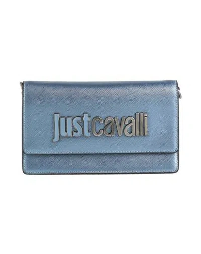 Just Cavalli Woman Handbag Slate Blue Size - Polyurethane Resin