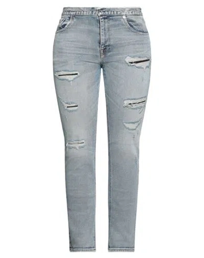 Just Cavalli Woman Jeans Blue Size 28 Cotton, Elastane, Cow Leather